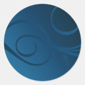 Elegant gradiëntwervelingen ronde sticker (Voorkant)