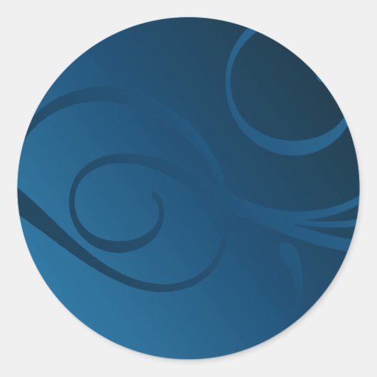 Elegant gradiëntwervelingen ronde sticker (Voorkant)