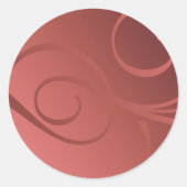 Elegant gradiëntwervelingen ronde sticker (Voorkant)