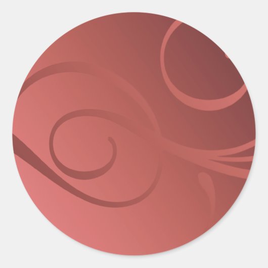 Elegant gradiëntwervelingen ronde sticker (Voorkant)