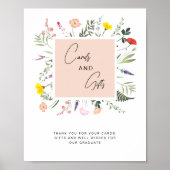 Elegant Graduate Wildflower Cards and Gifts Sign Poster (Voorkant)