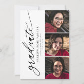 Elegant Graduation Announcement & Party Invite Kaart (Voorkant)
