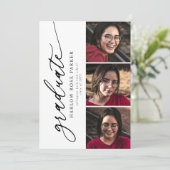 Elegant Graduation Announcement & Party Invite Kaart (Staand voorkant)