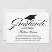 Elegant Graduation Cap Kaart (Voorkant)