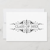 Elegant Graduation Cap Kaart (Achterkant)