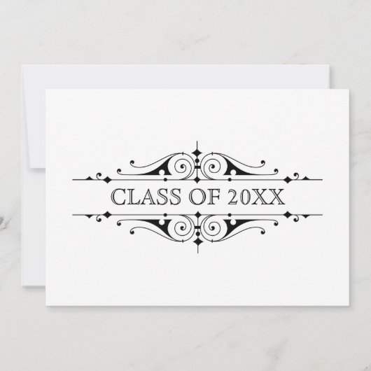 Elegant Graduation Cap Kaart (Achterkant)