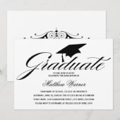 Elegant Graduation Cap Kaart (Voorkant / Achterkant)
