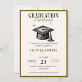 Elegant Graduation Ceremony Invitation Kaart (Voorkant)