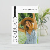 Elegant Graduation Invitation Kaart (Staand voorkant)