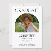 Elegant Graduation Invitation Kaart (Achterkant)