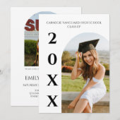 Elegant Graduation modern Kaart (Voorkant / Achterkant)