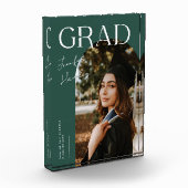 Elegant Graduation Name and School Green Fotoblokken (Links)