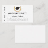 Elegant Graduation Party Aankondiging invoegen Kaa (Voorkant / Achterkant)