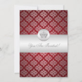 Elegant Graduation Party Classy Crown Red Kaart (Achterkant)