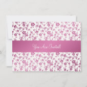 Elegant Graduation Party Floral Pattern roze Kaart (Achterkant)