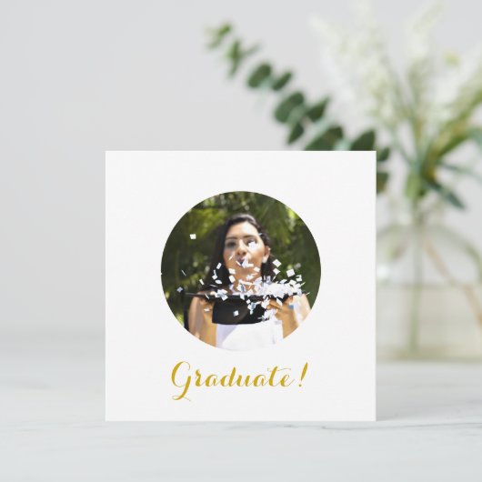 Elegant Graduation Party Fotoplein Kaart (Staand voorkant)