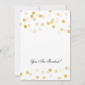 Elegant Graduation Party Gold Foil Glitter Lights Kaart (Achterkant)