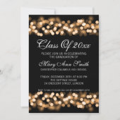 Elegant Graduation Party Gold Hollywood Glam Kaart (Voorkant)