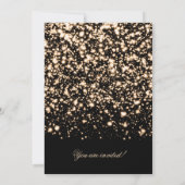 Elegant Graduation Party Gold Midnight Glam Invita Kaart (Achterkant)