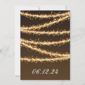 Elegant Graduation Party Gold String Lights Kaart (Achterkant)