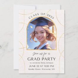 Elegant Graduation Party Invitation – fotokaart Kaart
