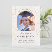 Elegant Graduation Party Invitation – fotokaart Kaart (Staand voorkant)