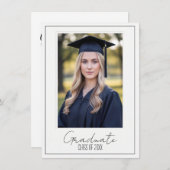 Elegant Graduation Party Invitation Kaart (Voorkant / Achterkant)