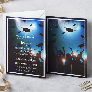 Elegant graduation party invitation kaart