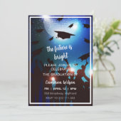 Elegant graduation party invitation kaart (Staand voorkant)