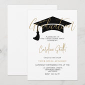 Elegant Graduation Party Kaart (Voorkant / Achterkant)