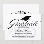 Elegant Graduation Party Kaart (Voorkant / Achterkant)
