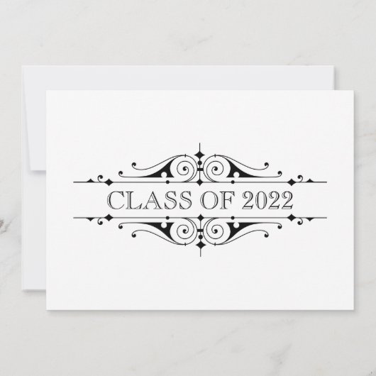 Elegant Graduation Party Kaart (Achterkant)