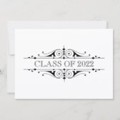 Elegant Graduation Party Kaart (Achterkant)