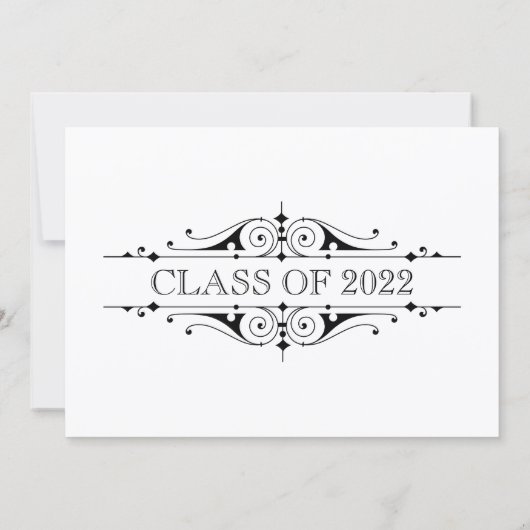 Elegant Graduation Party Kaart (Achterkant)