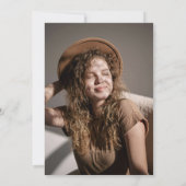 Elegant Graduation Party Marine Blauw Foto Kaart (Achterkant)