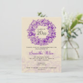 Elegant Graduation Party  Rozen Paars Tan Kaart (Staand voorkant)