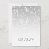 Elegant Graduation Party Silver Sparkle Lights Kaart (Achterkant)