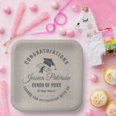 Elegant Graduation Party Sweet Personalized Name Papieren Bordje (Feest)