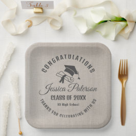 Elegant Graduation Party Sweet Personalized Name Papieren Bordje