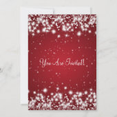 Elegant Graduation Party Winter Sparkle Red Kaart (Achterkant)