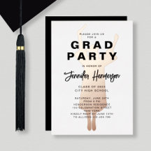 Elegant Graduation Party Zwart Roos Goud