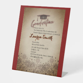 Elegant Graduation Pedestal Sign Template  Reclamebord Met Voetstuk