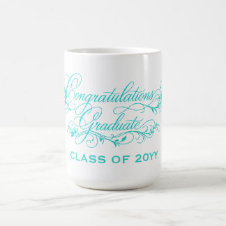 Elegant Graduation Script Design with Custom Year Koffiemok