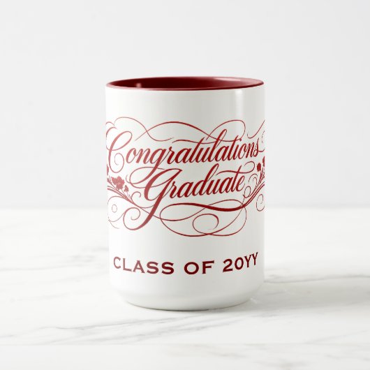 Elegant Graduation Script Design with Custom Year Mok (Midden)