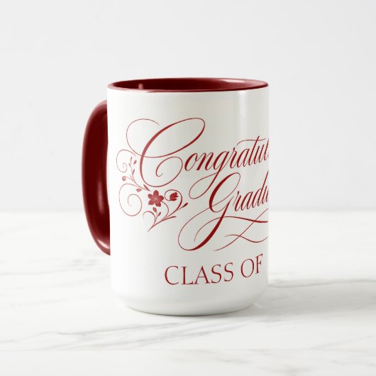 Elegant Graduation Script Design with Custom Year Mok (Voorkant links)