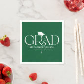 Elegant Graduation Tassel Green Servet (Insitu)