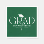 Elegant Graduation Tassel Green Servet (Voorkant)