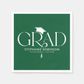 Elegant Graduation Tassel Green Servet (Voorkant)