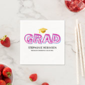 Elegant Graduation Tassel White Napkins Servet (Insitu)