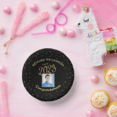 Elegant Graduparty Foto Black Gold Papieren Kommen (Feest)